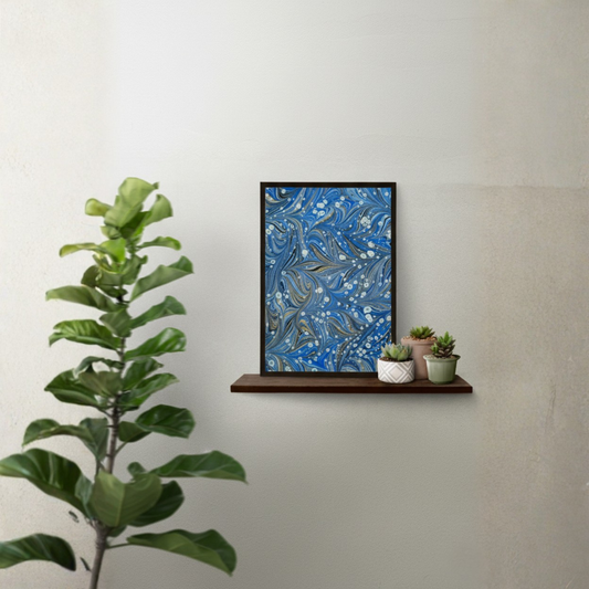 Azure Flow – Abstract Wall Art Frame