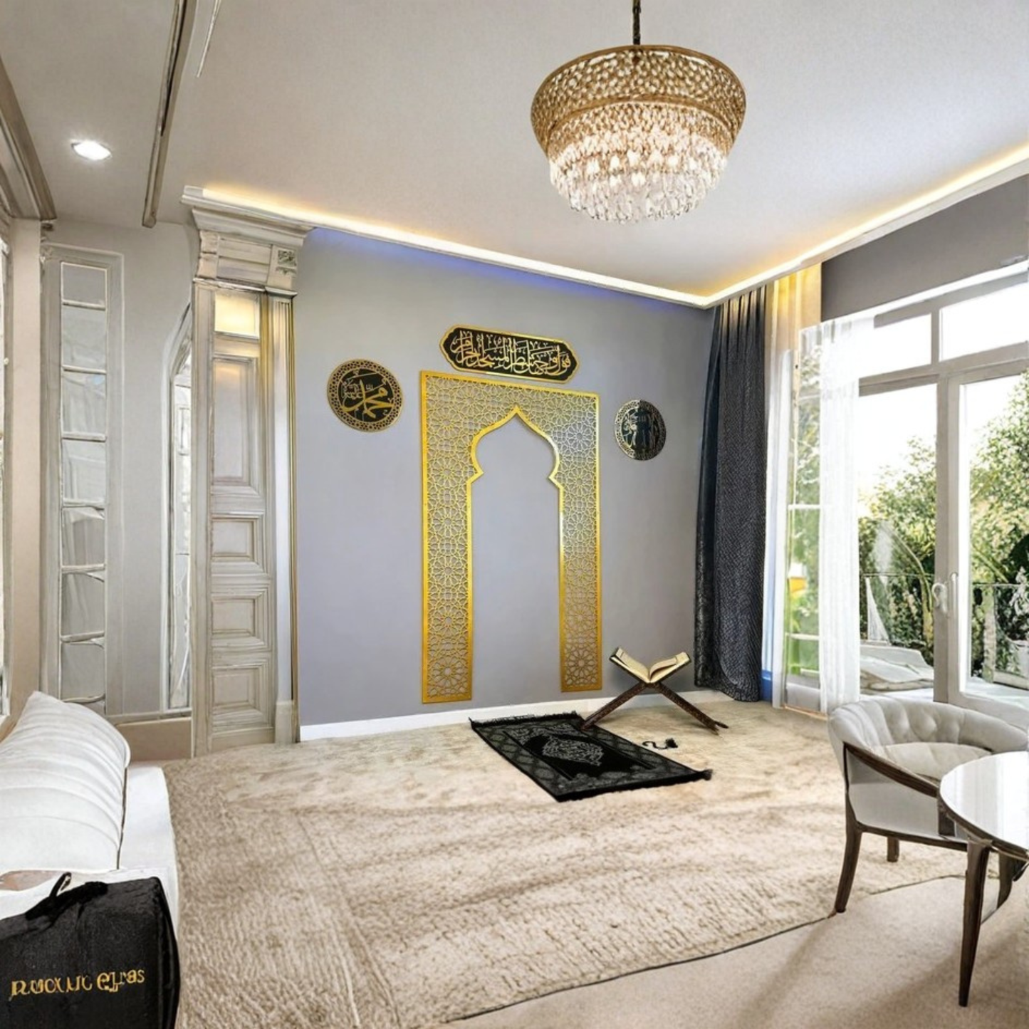 Mehrab Wall Art for Prayer Area Room – Elegant Namaz Decor Piece