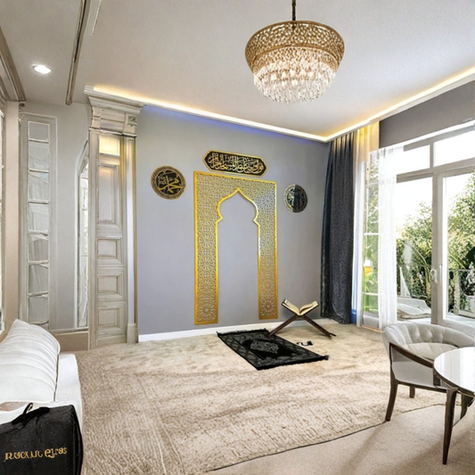 Mehrab Wall Art for Prayer Area Room – Elegant Namaz Decor Piece