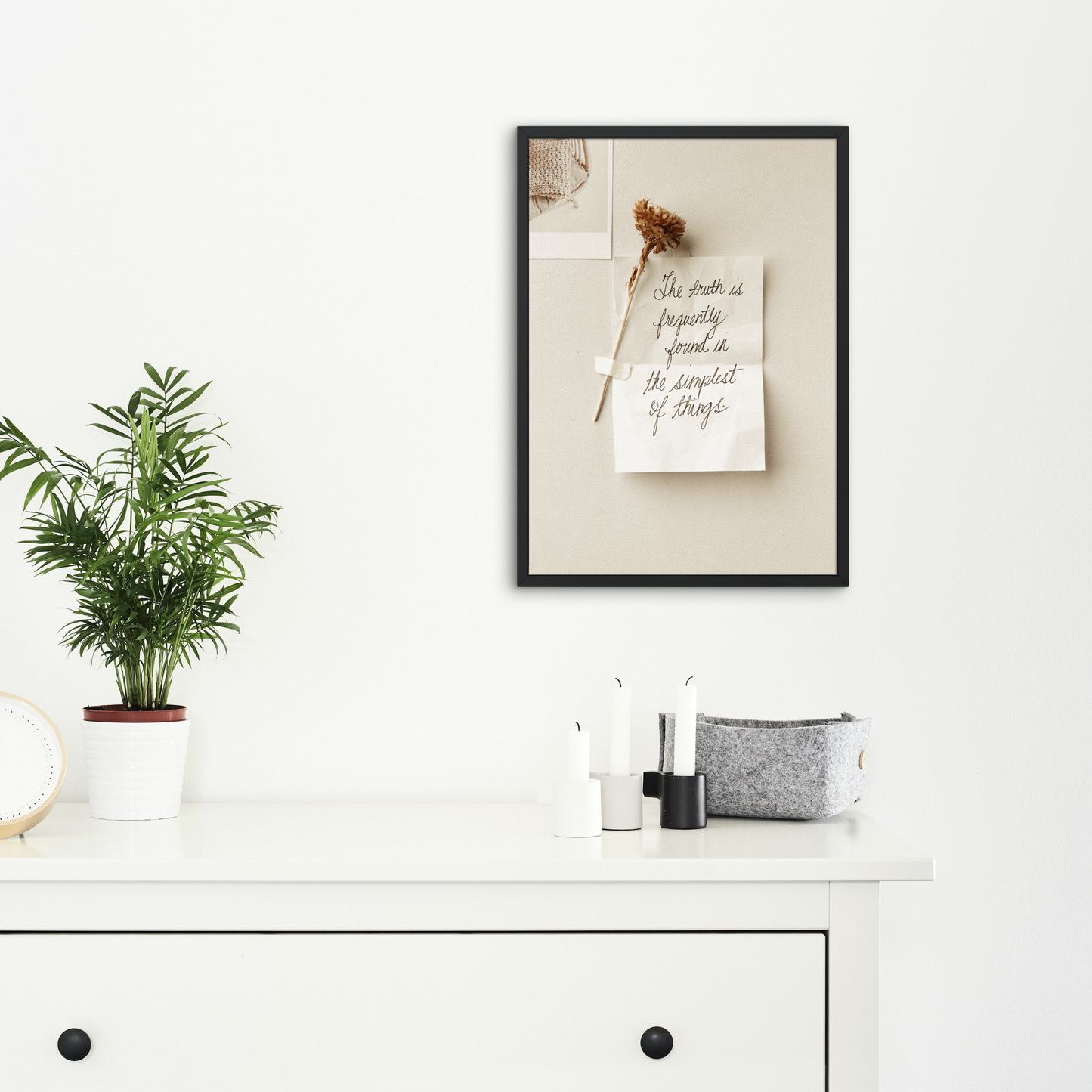 Simple Truth – Minimal Quote Wall Art